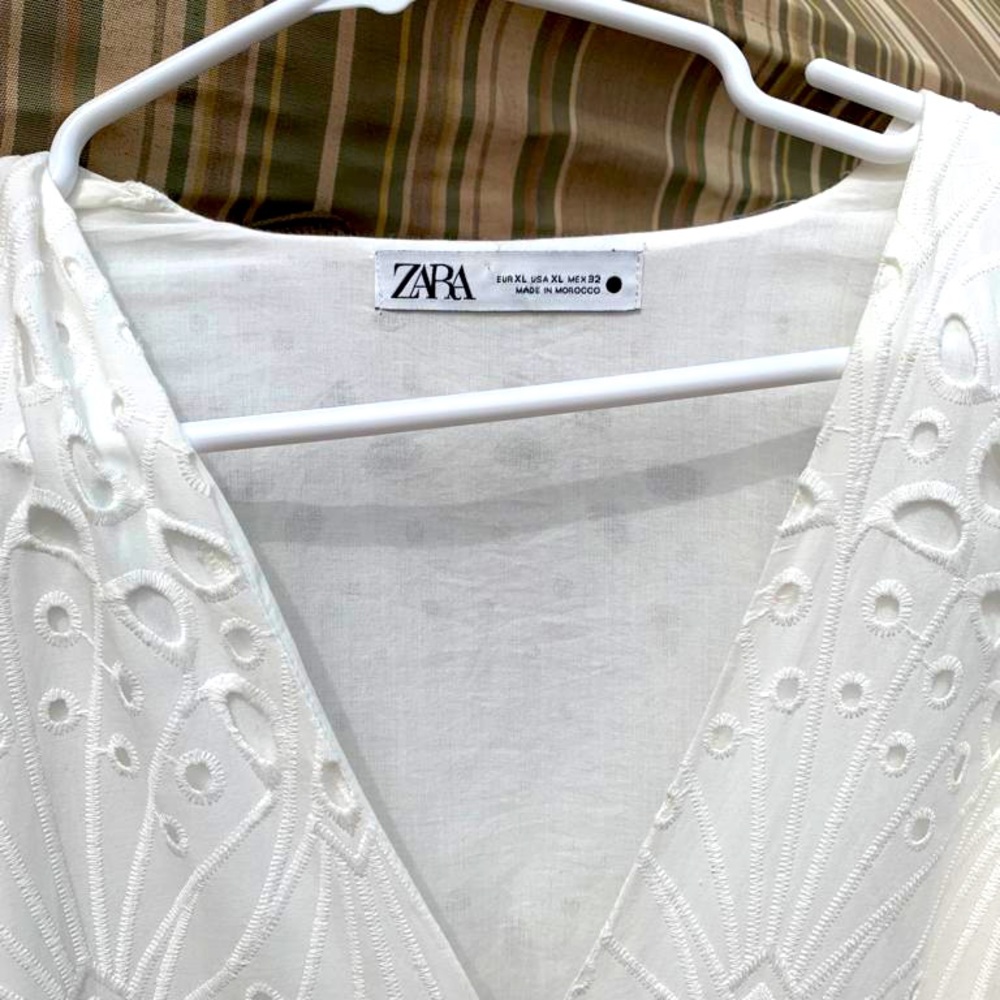 White Zara dress full length